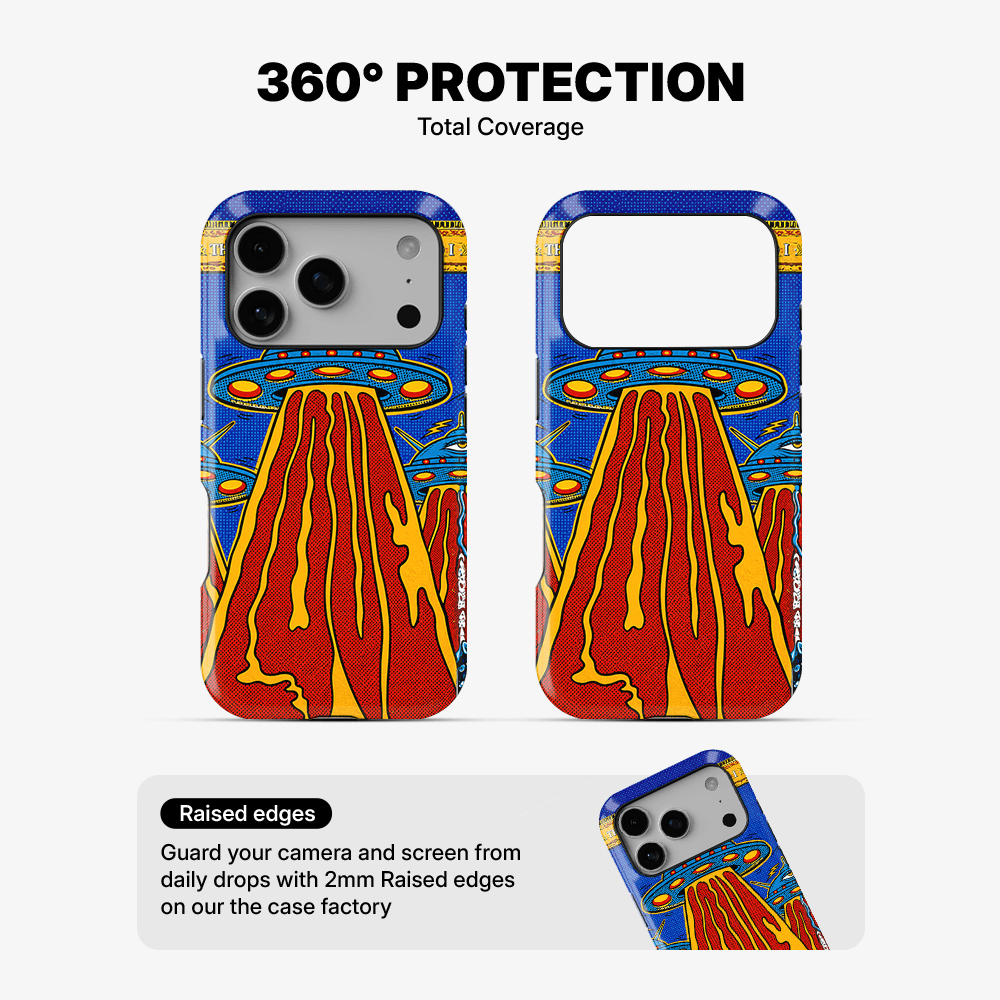 Retro UFO Beam Phone Case