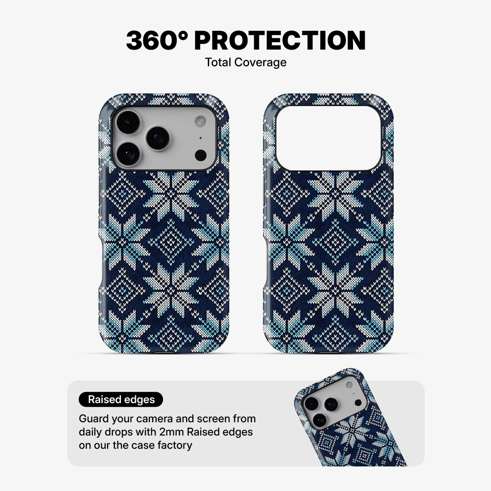 Nordic Snowflake Knit Phone Case