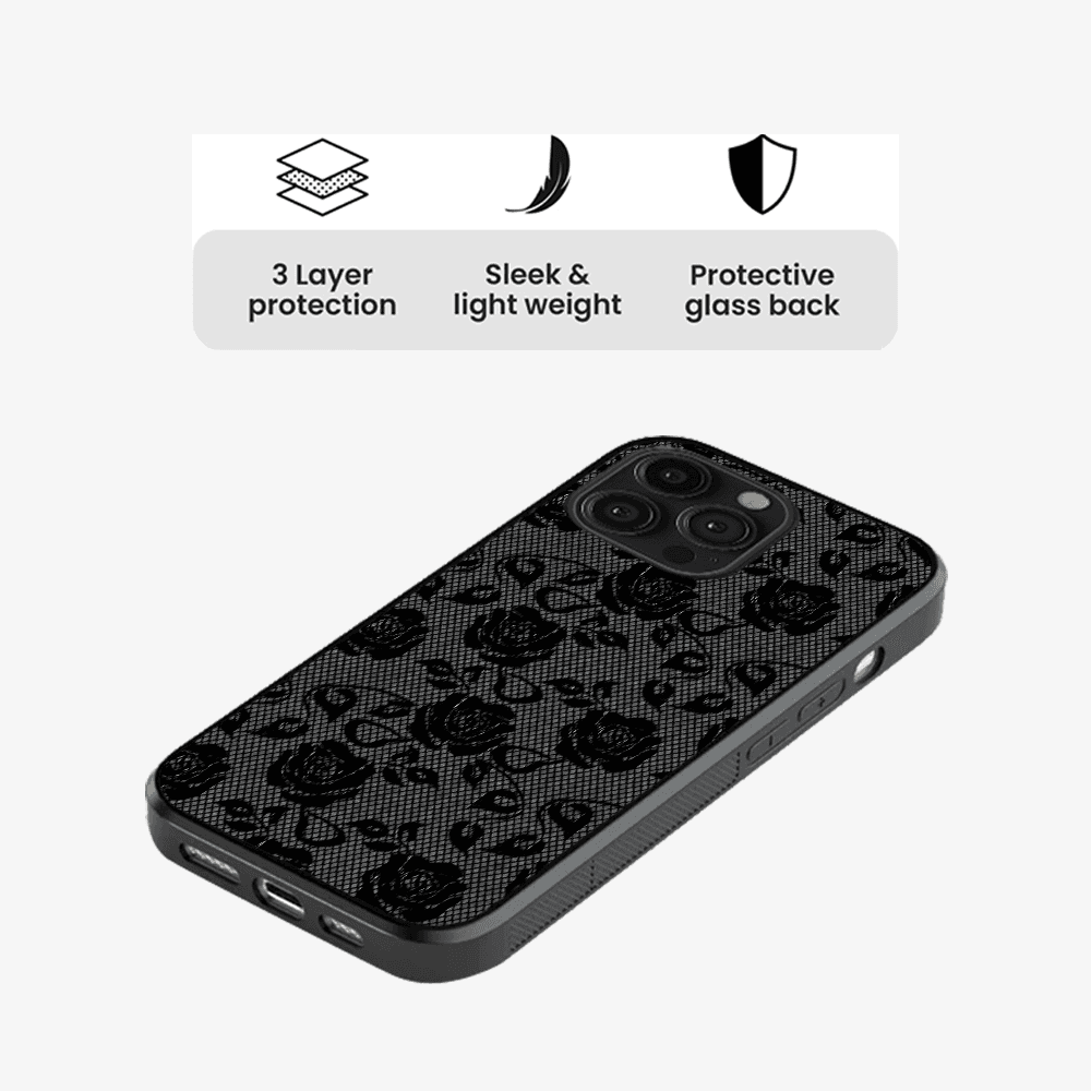 Dark Rose Pattern Phone Case