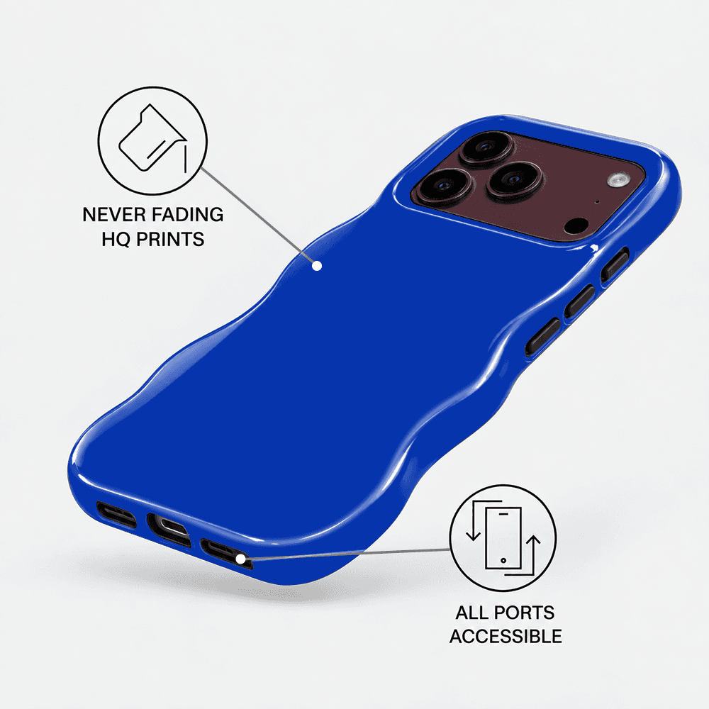 Royal Blue Wavy Phone Case