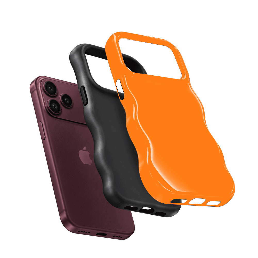 Orange Wavy Phone Case