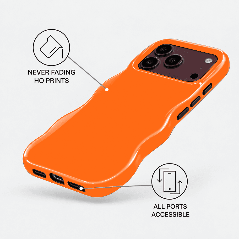 Orange Wavy Phone Case