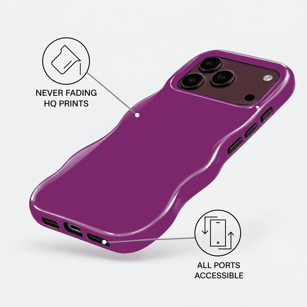 Plum Purple Wavy Phone Case