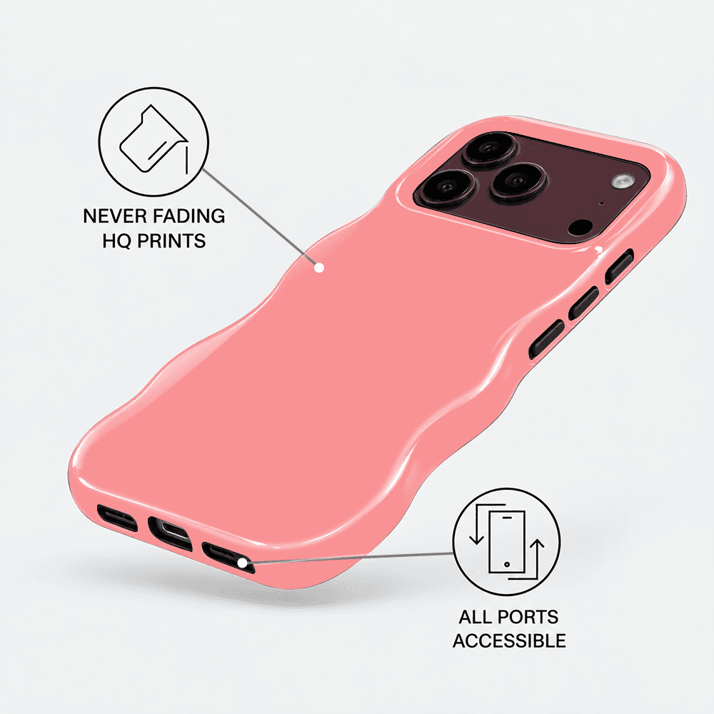 Blush Pink Wavy Phone Case