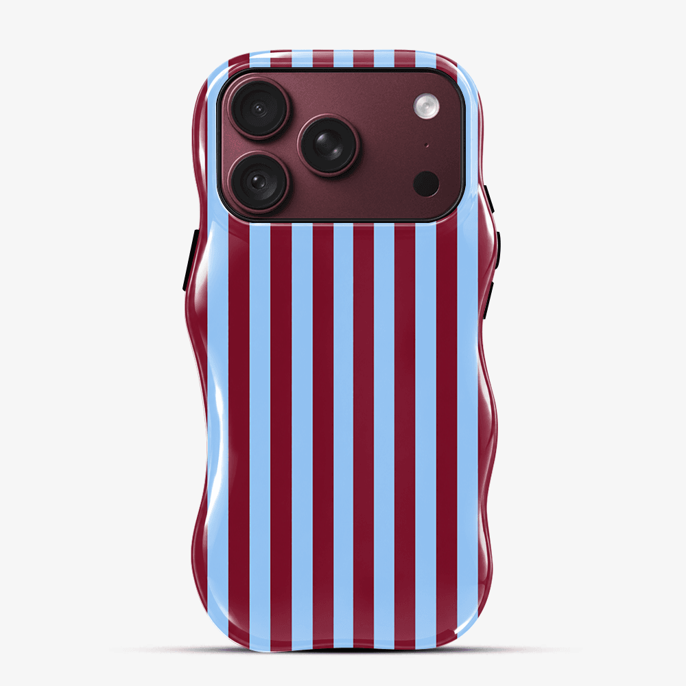 Red Blue Stripe Wavy Phone Case