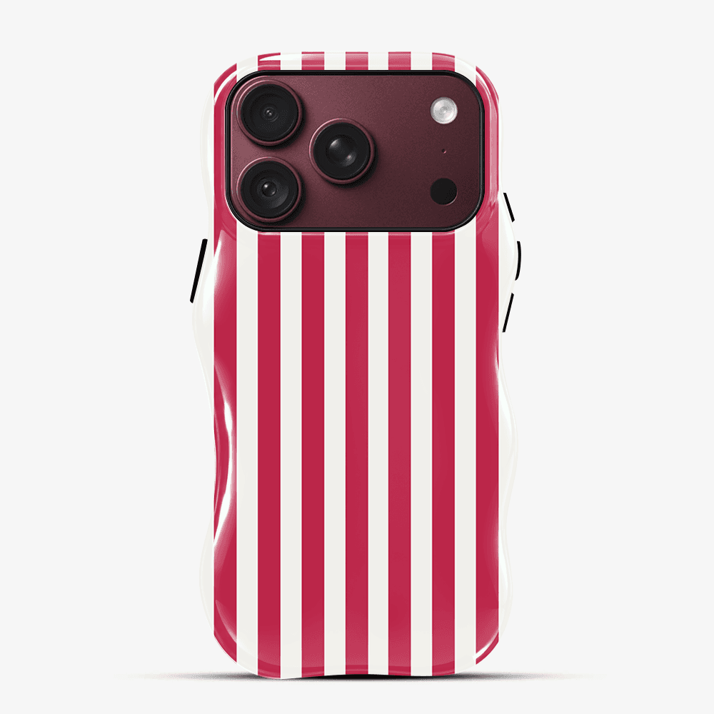 Pink Red Stripe Wavy Phone Case