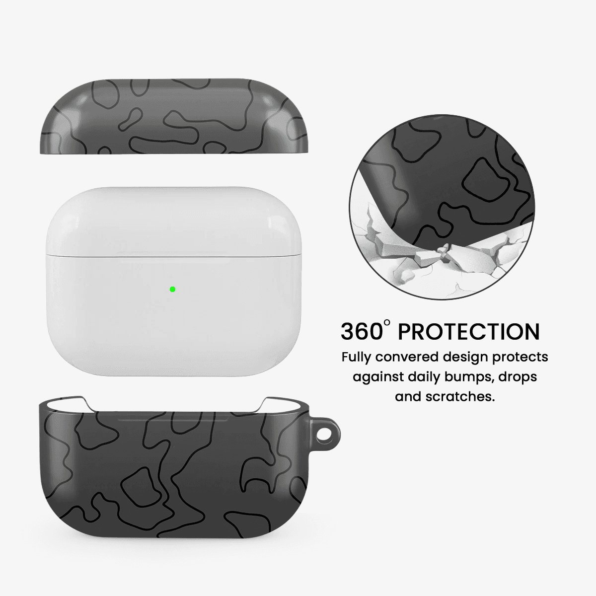 Black Rock Airpods Case