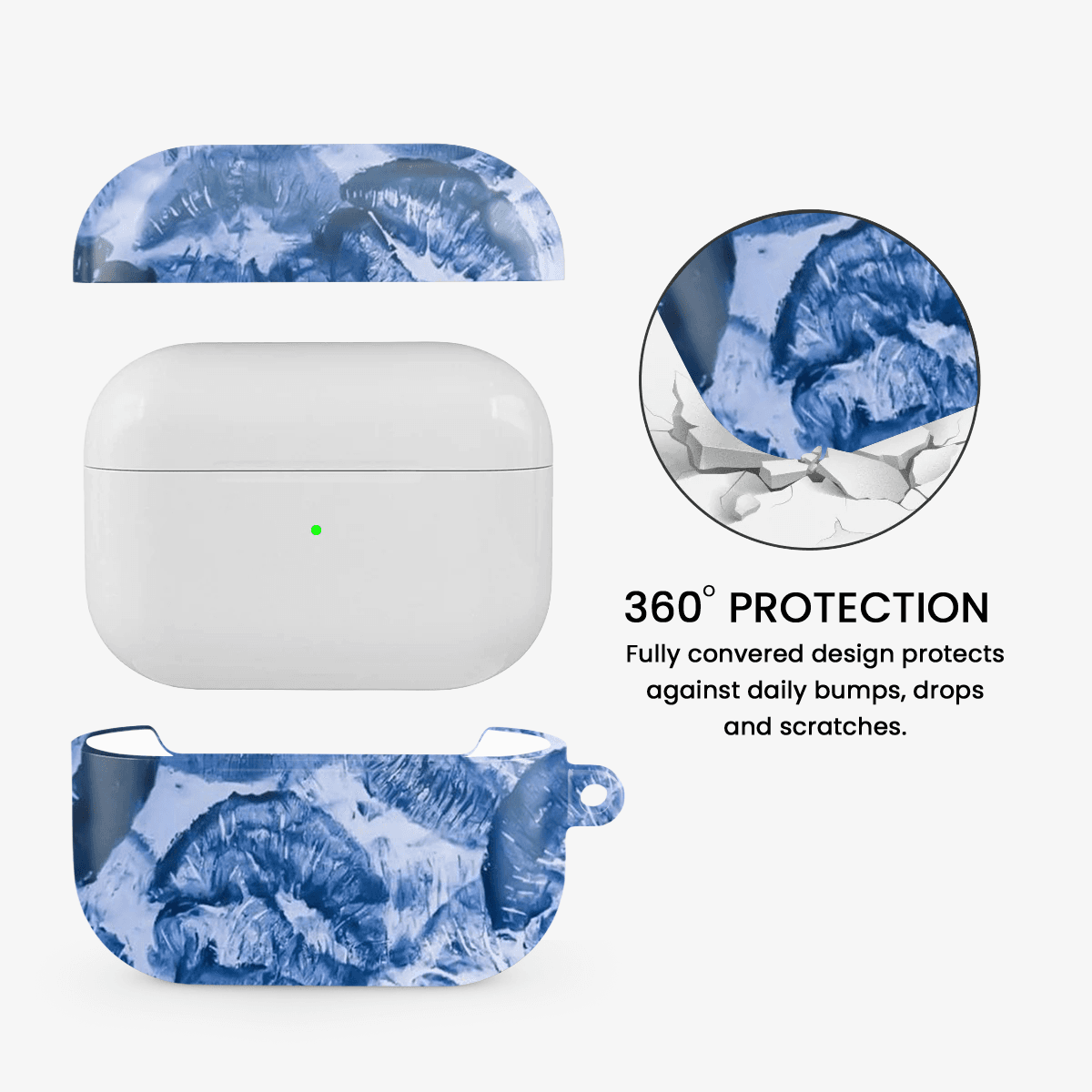 Blue Lips Pattern Airpods Case