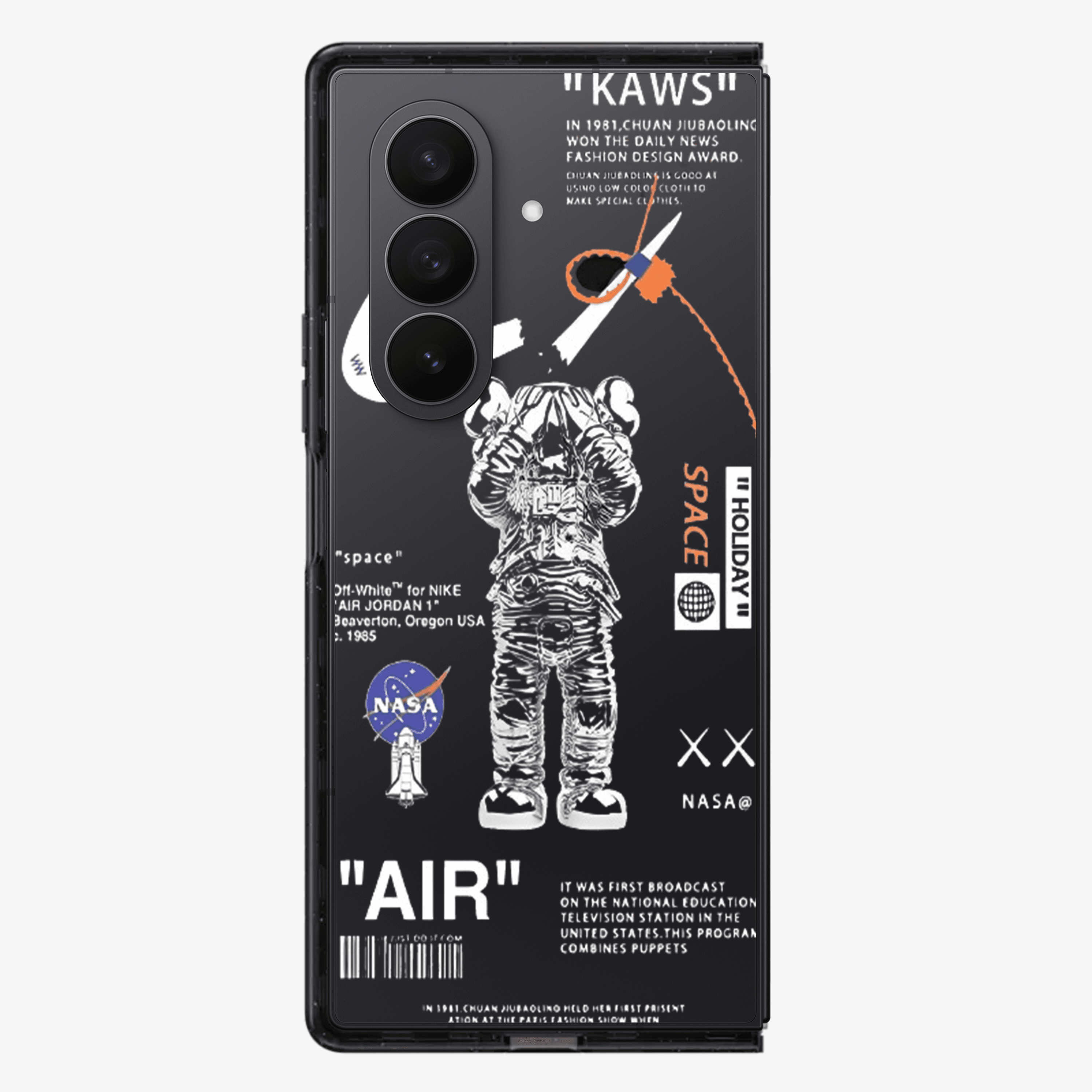 Nike | Nasa Transparent Samsung Z Fold Phone Case