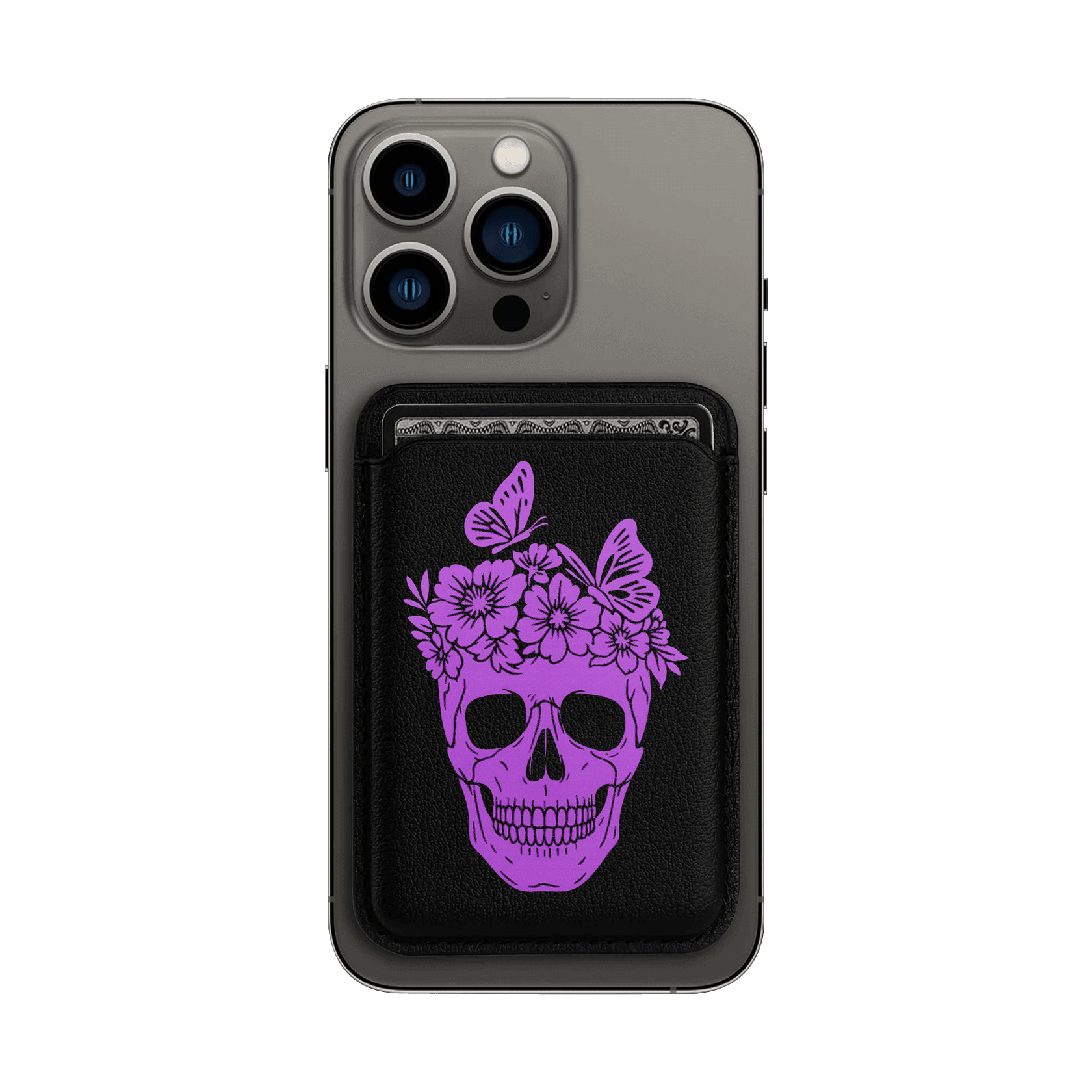 Purple Skull Magsafe Wallet