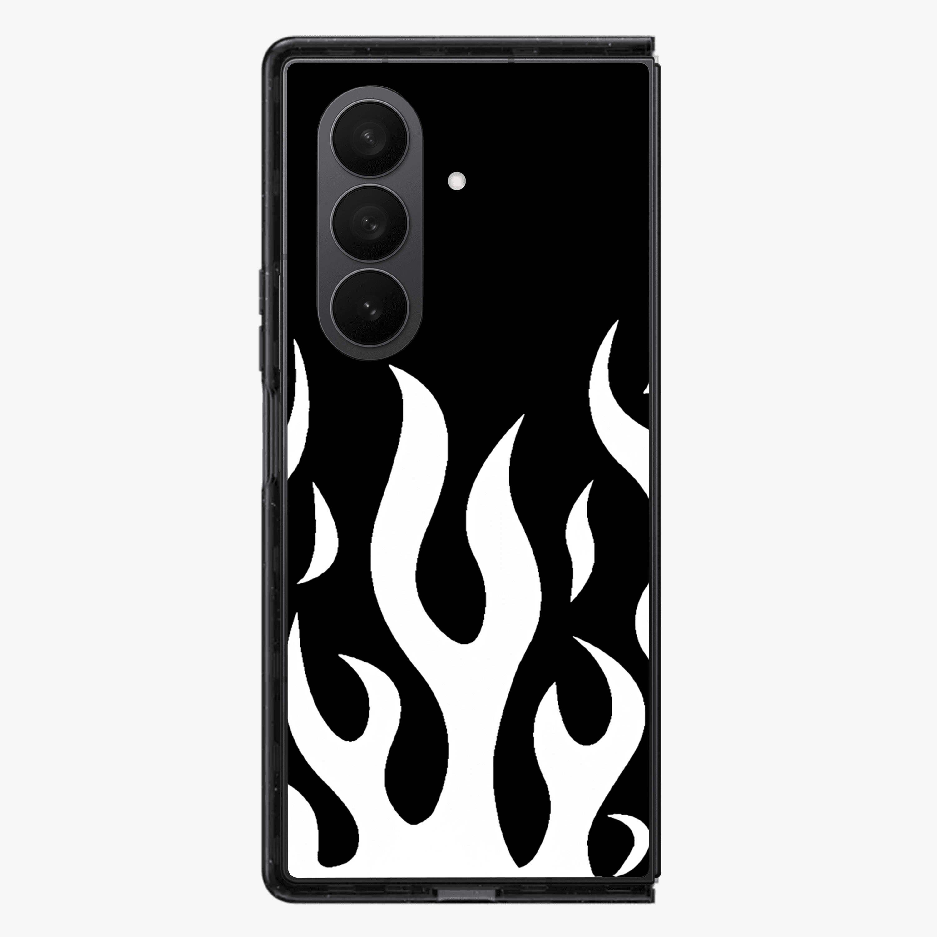 Flame | White Samsung Z Fold Phone Case