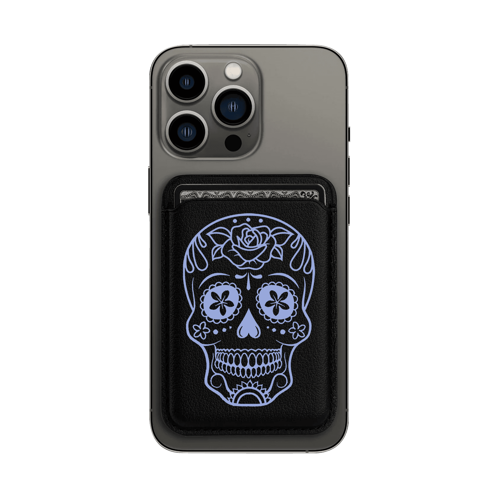 Blue Skull Magsafe Wallet