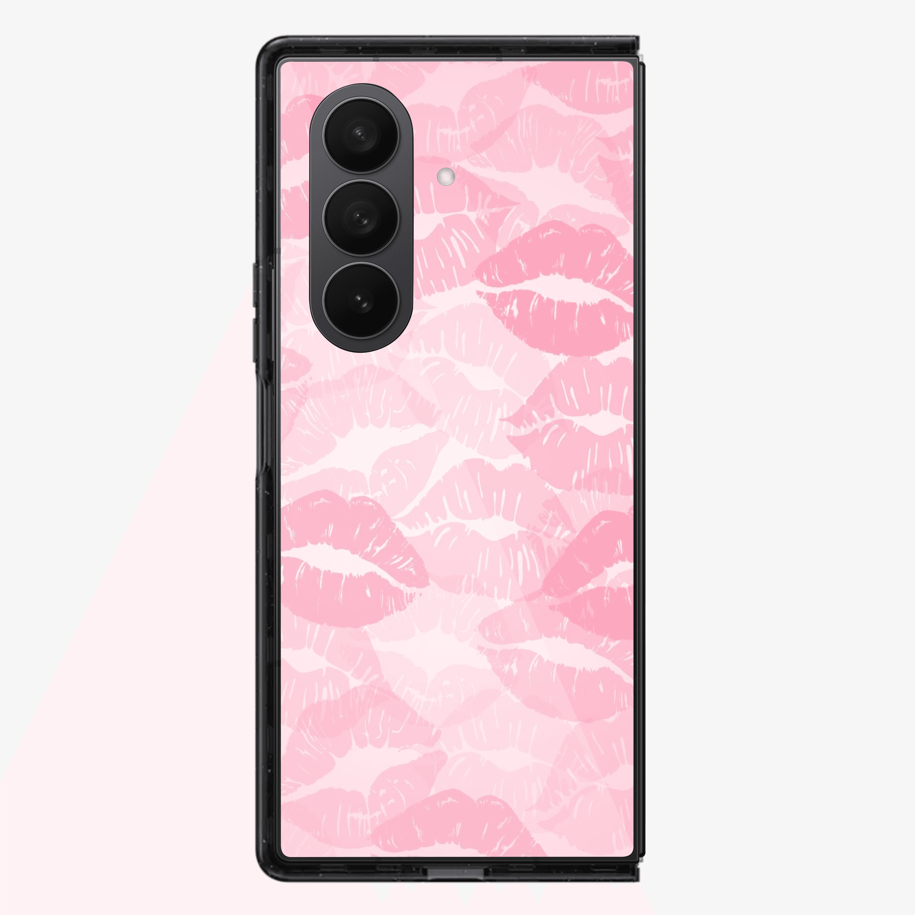 Pink Lips Pattern | Two Samsung Z Fold Phone Case