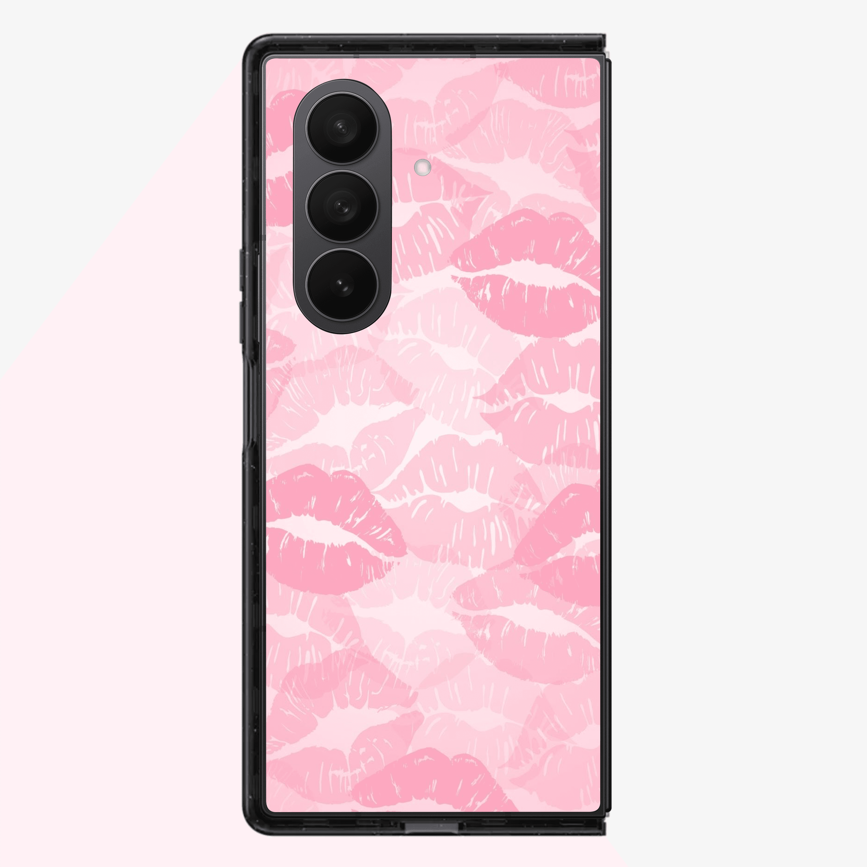Pink Lips Pattern | Two Samsung Z Fold Phone Case