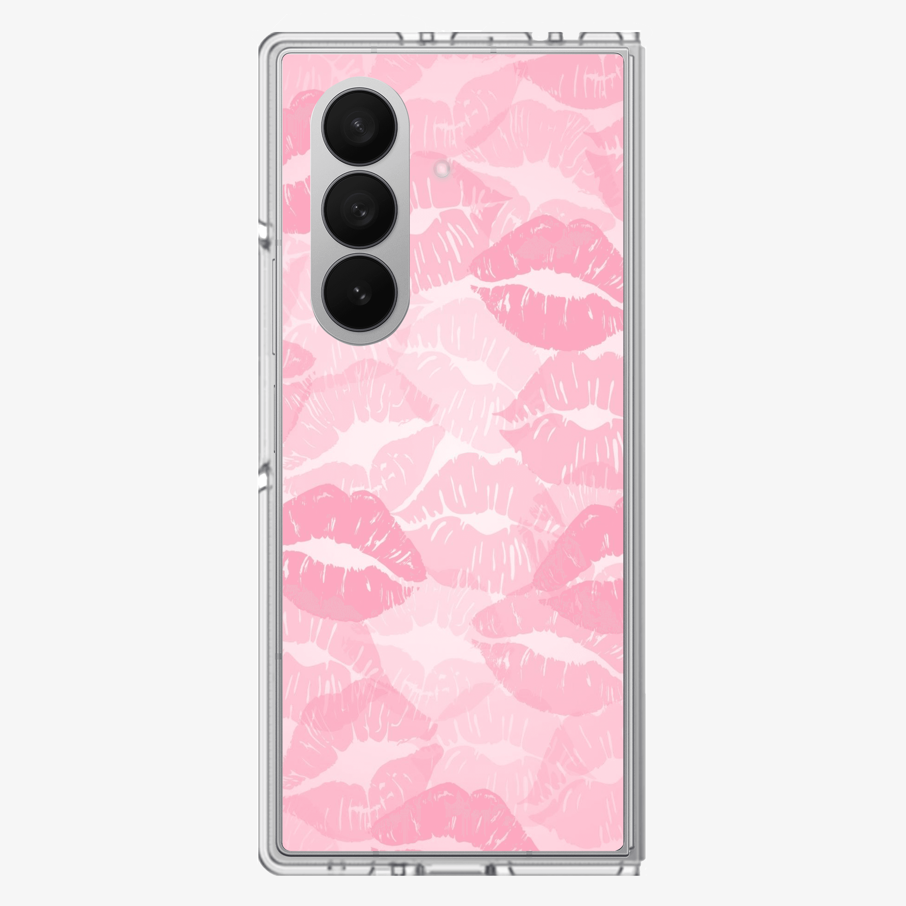 Pink Lips Pattern | Two Samsung Z Fold Phone Case