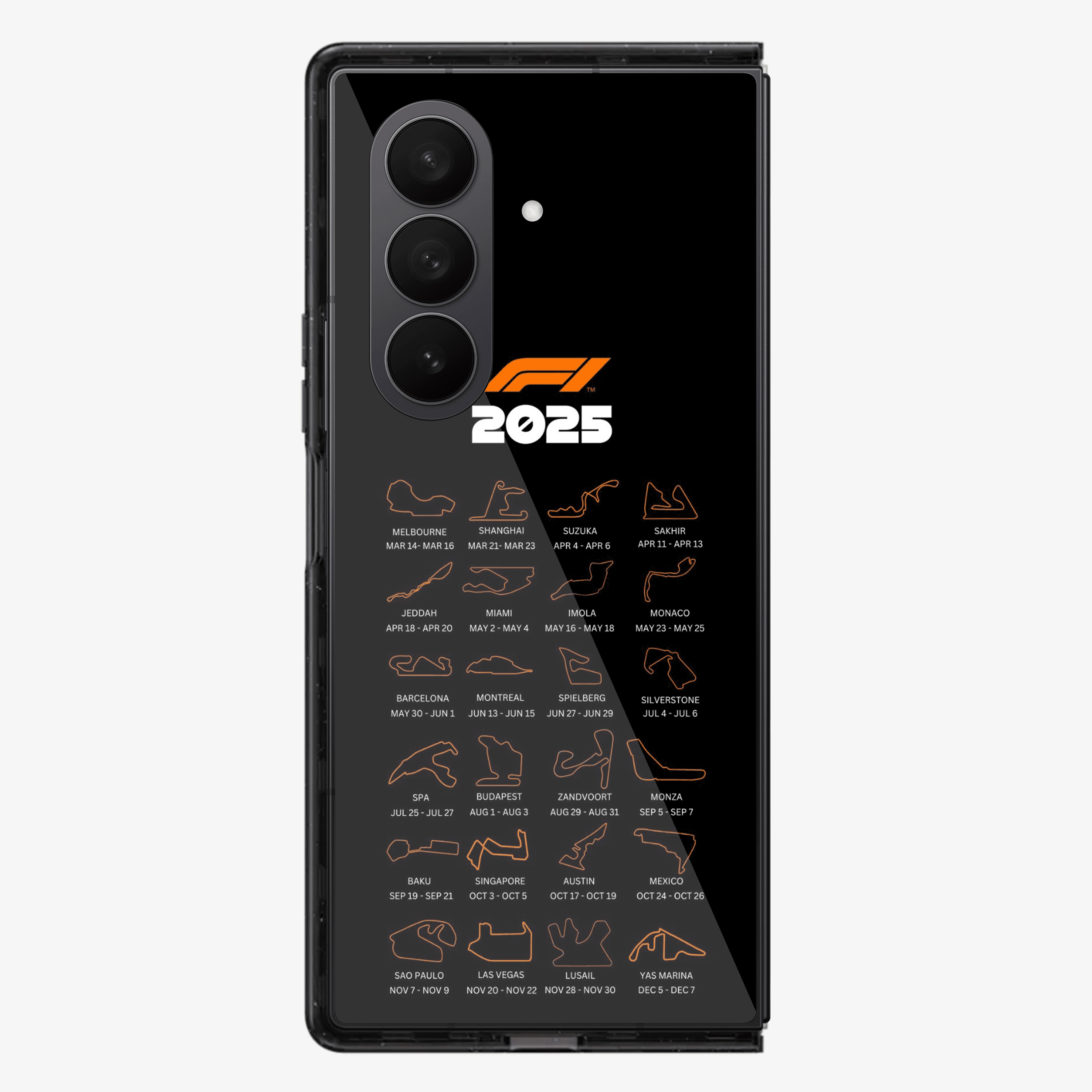 F1 Circuits Samsung Z Fold Phone Case