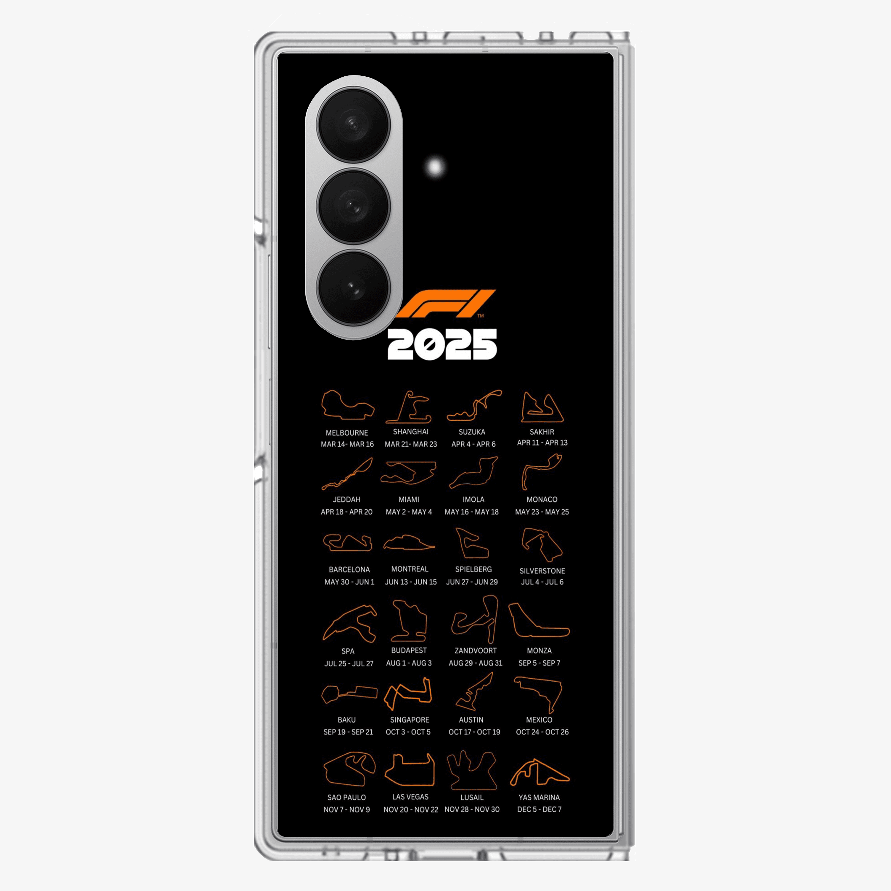 F1 Circuits Samsung Z Fold Phone Case