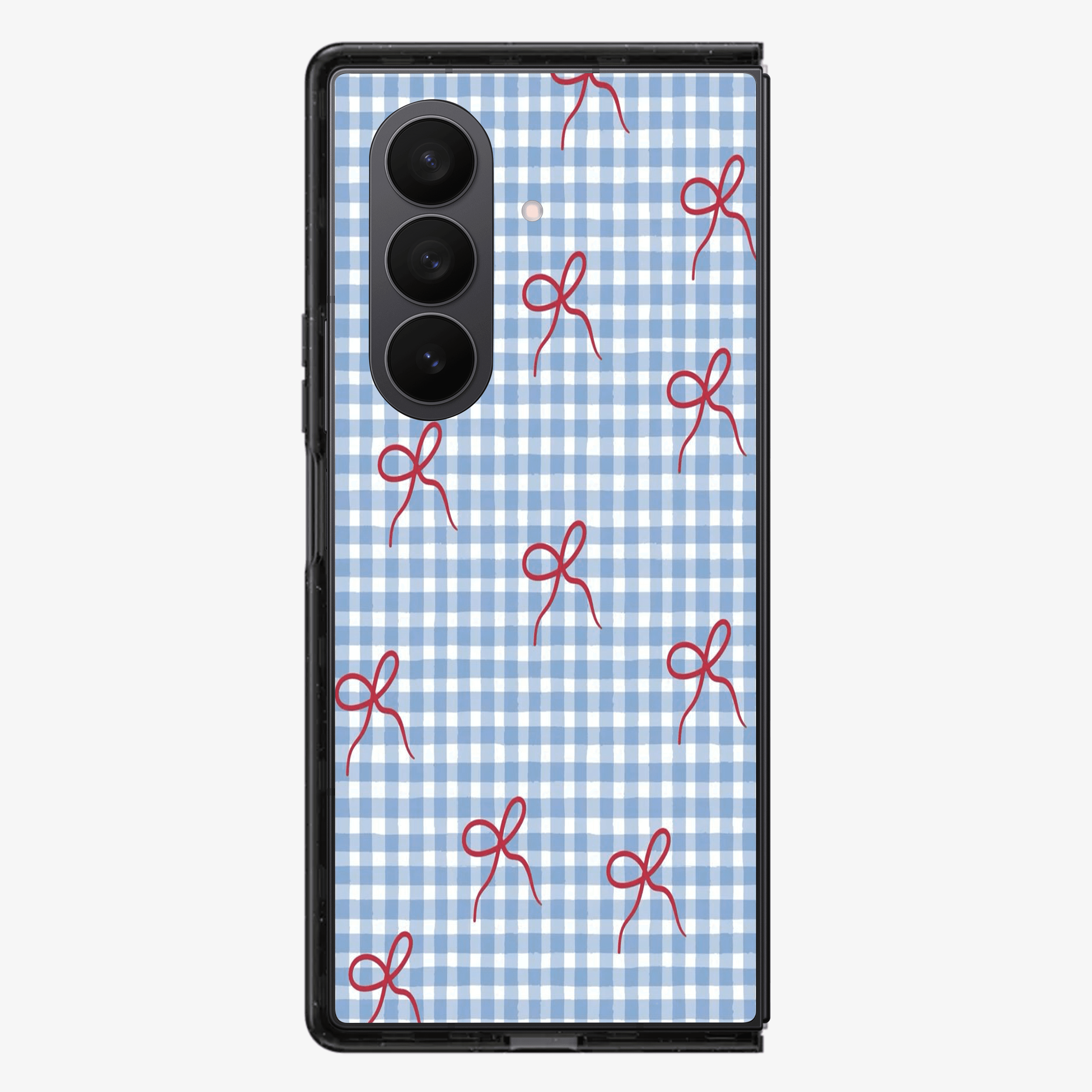 Checkered Bow Samsung Z Fold Phone Case