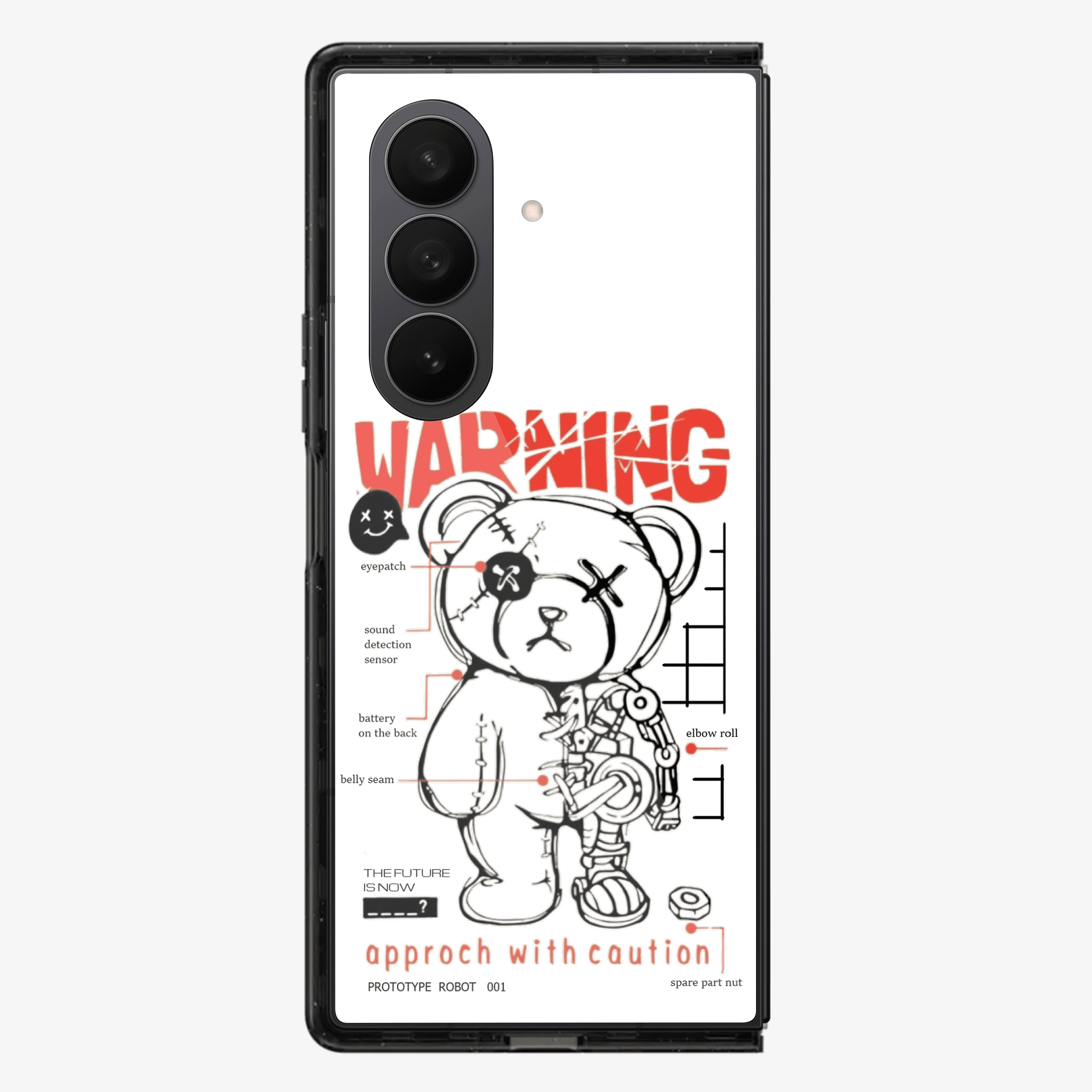 Teddy X Warning Samsung Z Fold Phone Case