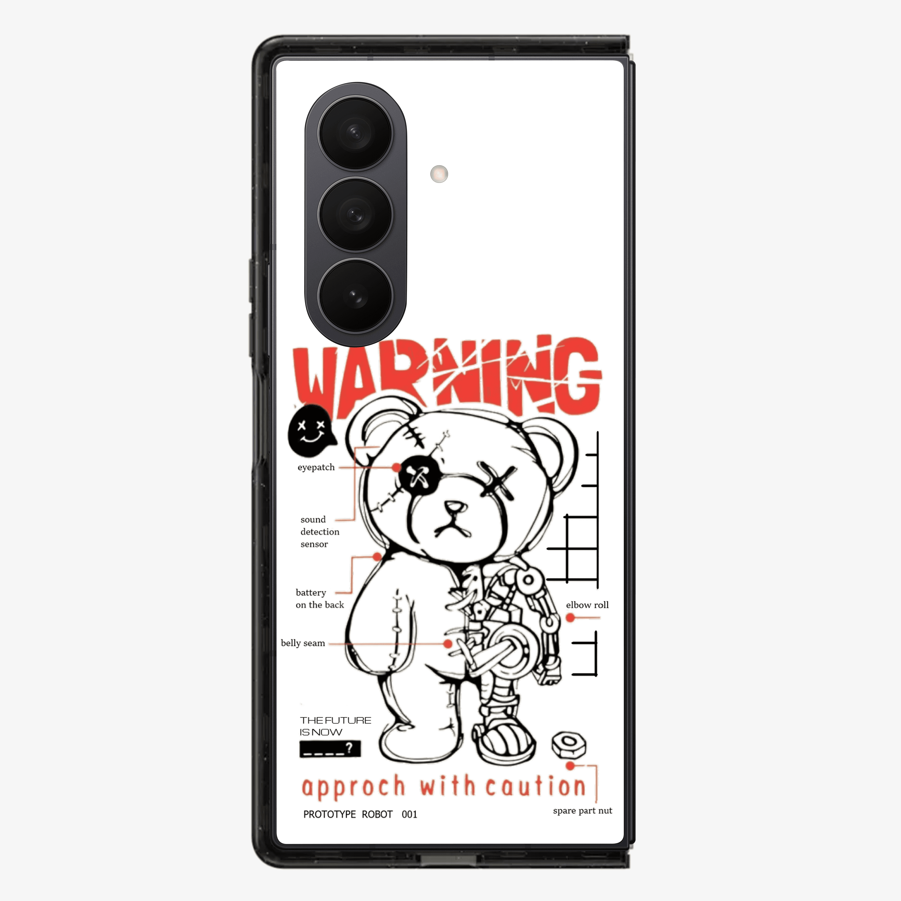 Teddy X Warning Samsung Z Fold Phone Case