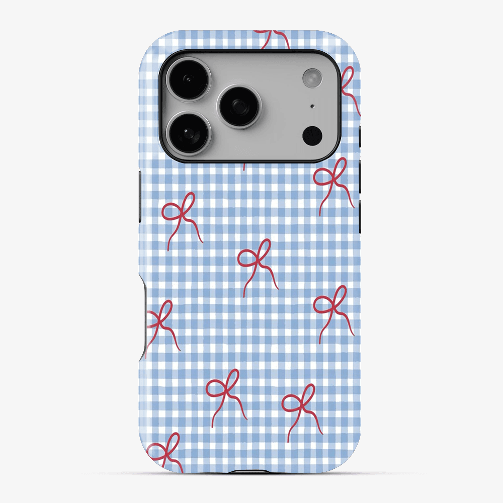 Checkered Bow Phone Case