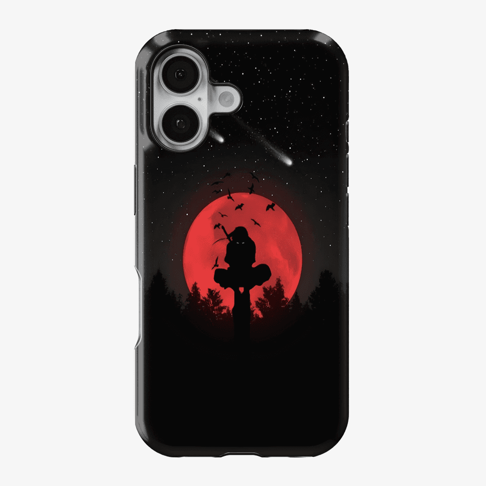 Anime Itachi Over a Moon Phone Case