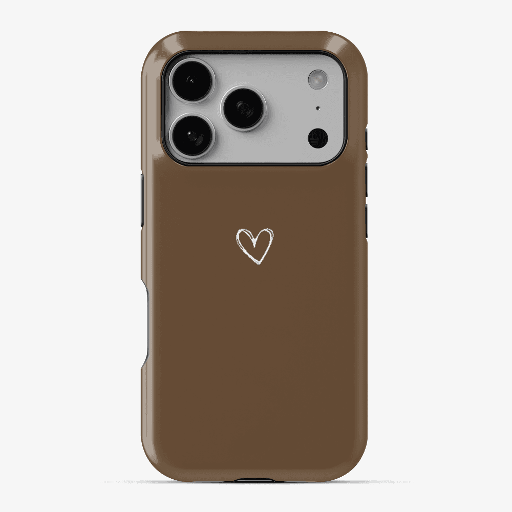 Brown Heart Phone Case