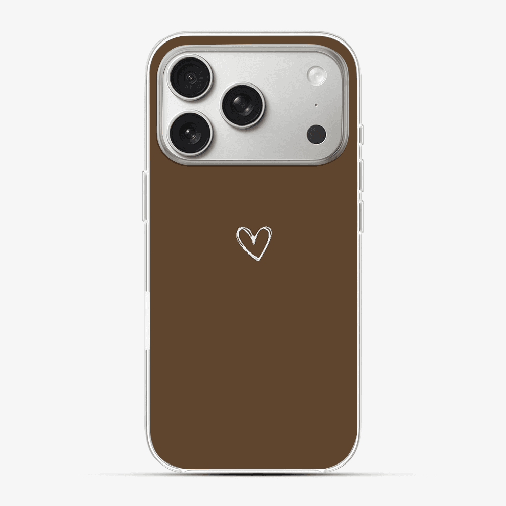 Brown Heart Phone Case
