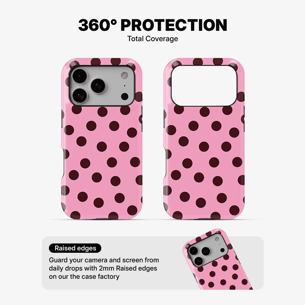 Pink Velvet Dots Phone Case