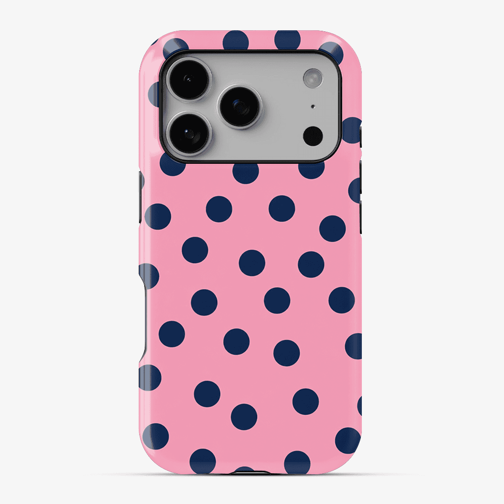 Navy Blush Dots Phone Case