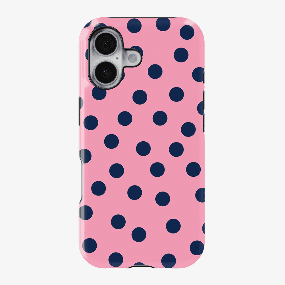Navy Blush Dots Phone Case