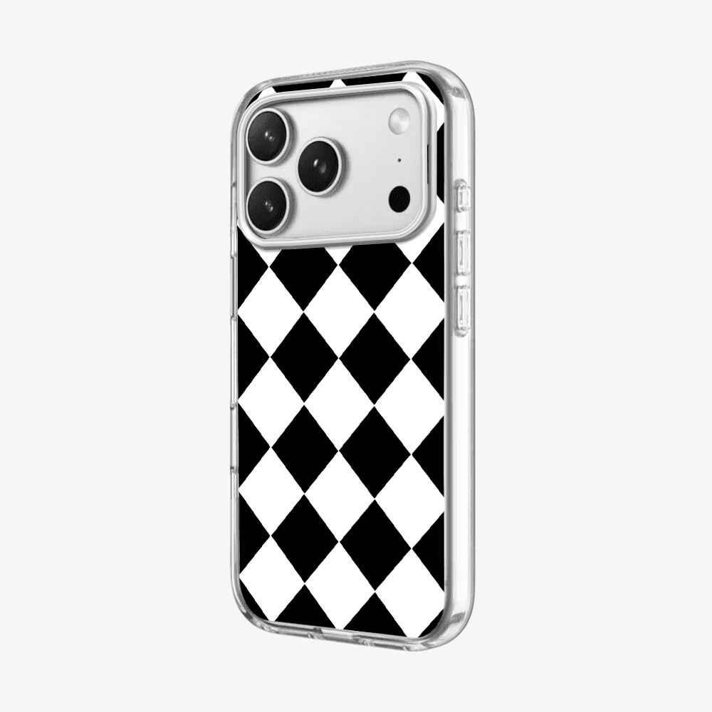 Black Checkered Phone Case