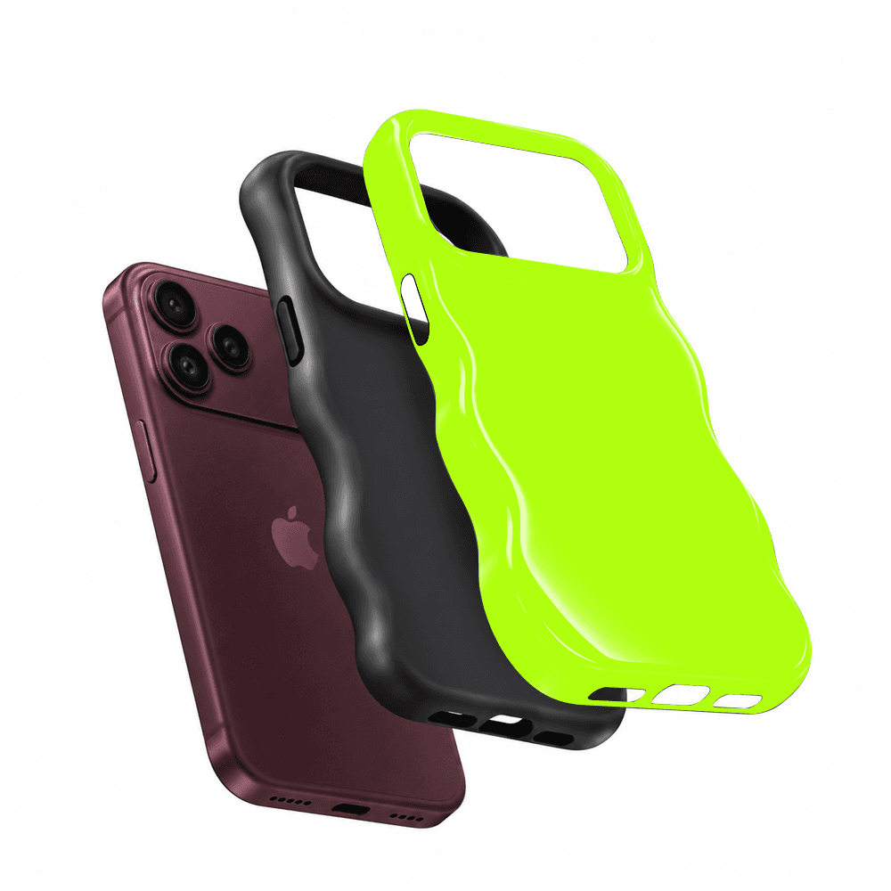 Neon Lime Wavy Phone Case