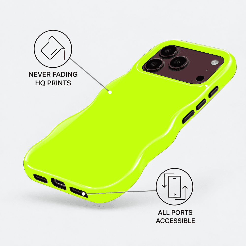 Neon Lime Wavy Phone Case