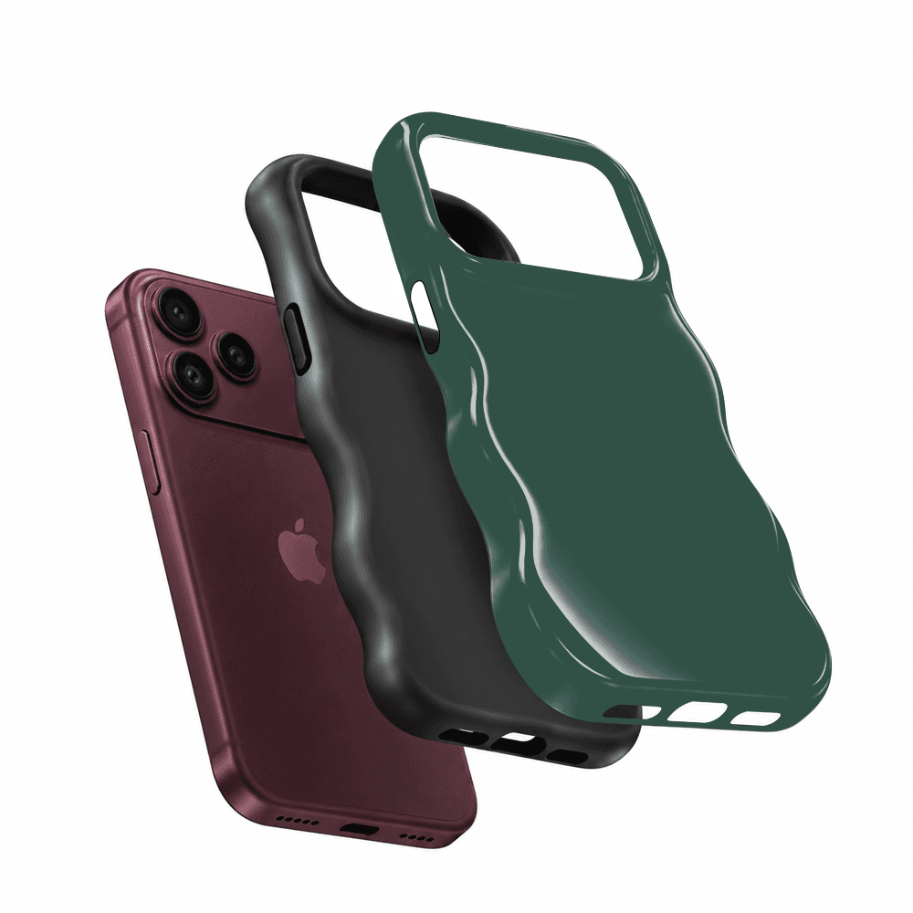 Forest Green Wavy Phone Case