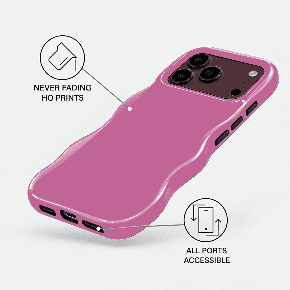 Mauve Purple Wavy Phone Case