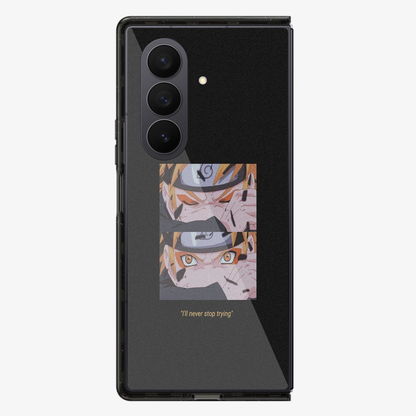 Anime Naruto Never Stop Trying Samsung Z Fold Phone Case