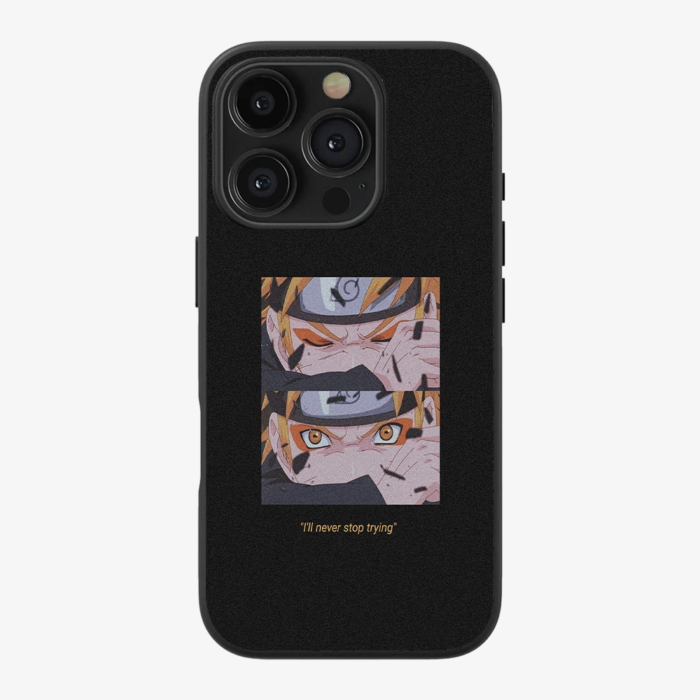 Anime Naruto Never Stop Trying Phone Case Clear Silicone Case