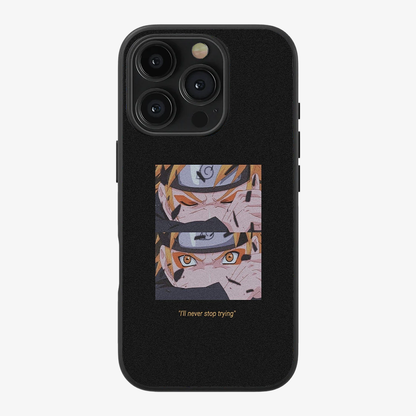 Anime Naruto Never Stop Trying Phone Case Clear Silicone Case