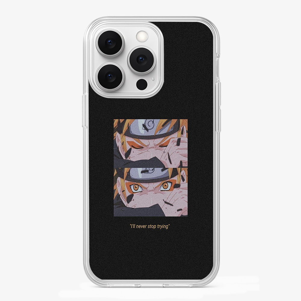 Anime Naruto Never Stop Trying Phone Case Glass Case