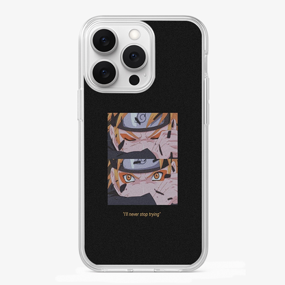 Anime Naruto Never Stop Trying Phone Case Glass Case