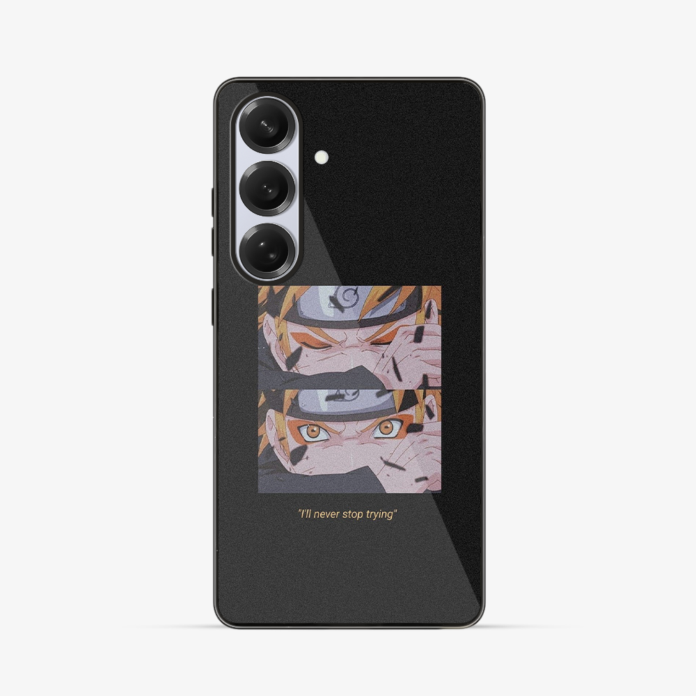 Anime Naruto Never Stop Trying Samsung Phone Case Glass Case