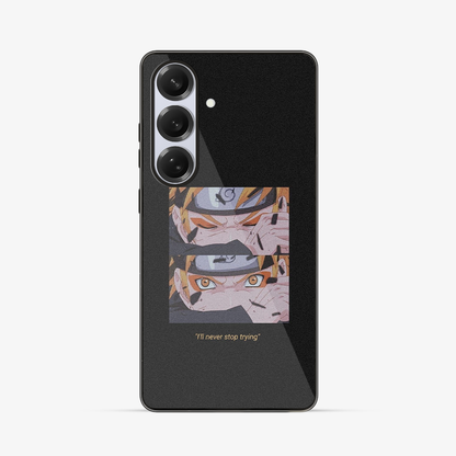 Anime Naruto Never Stop Trying Samsung Phone Case Glass Case