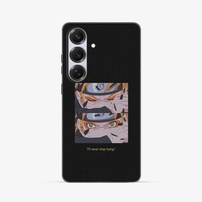Anime Naruto Never Stop Trying Samsung Phone Case Clear Silicone Case