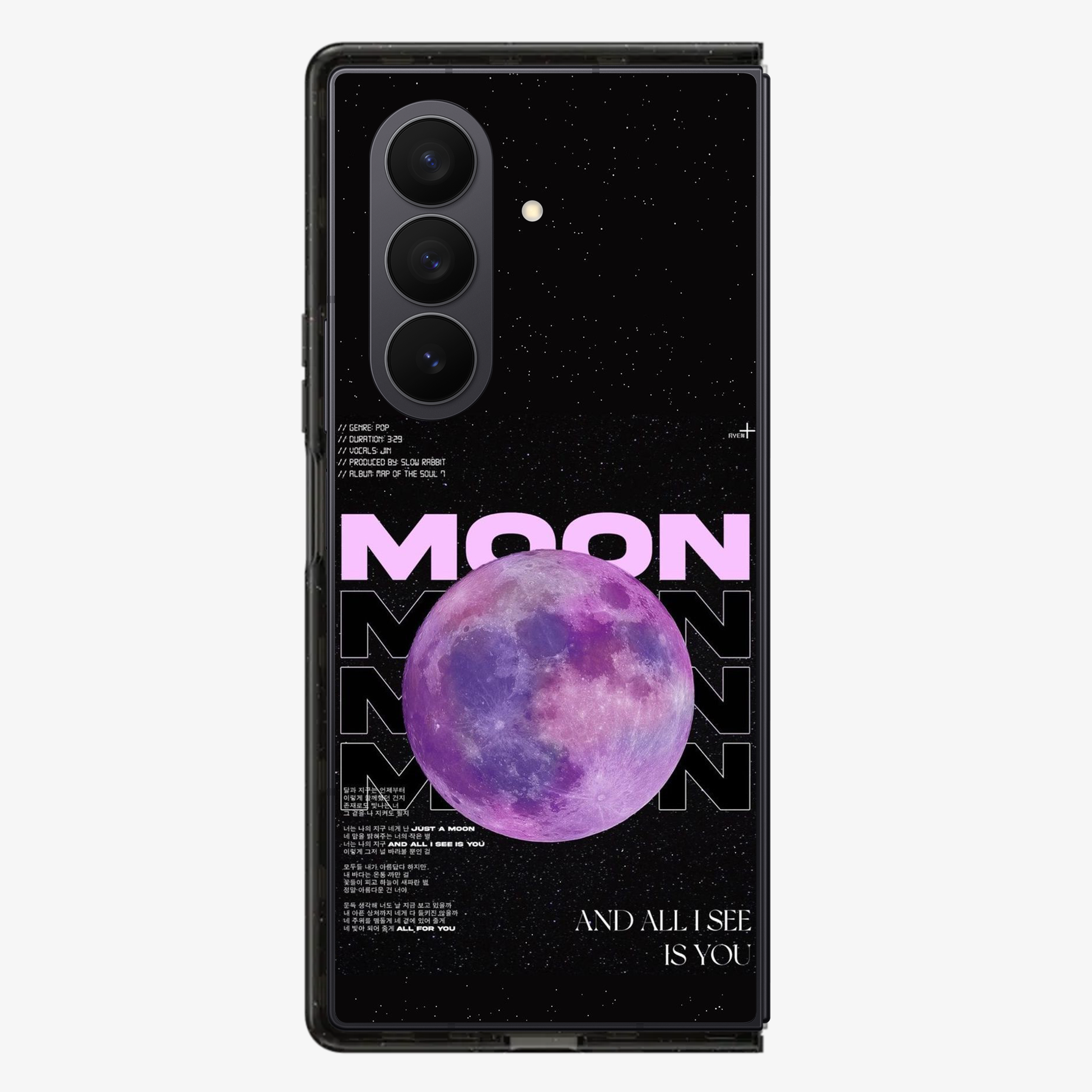 You and the Moon Samsung Z Fold Phone Case