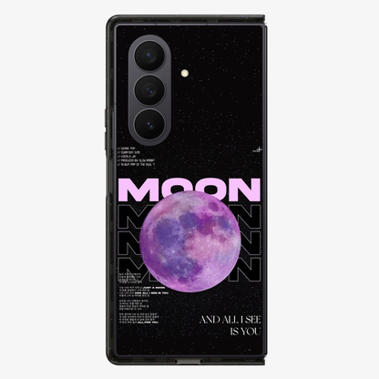 You and the Moon Samsung Z Fold Phone Case