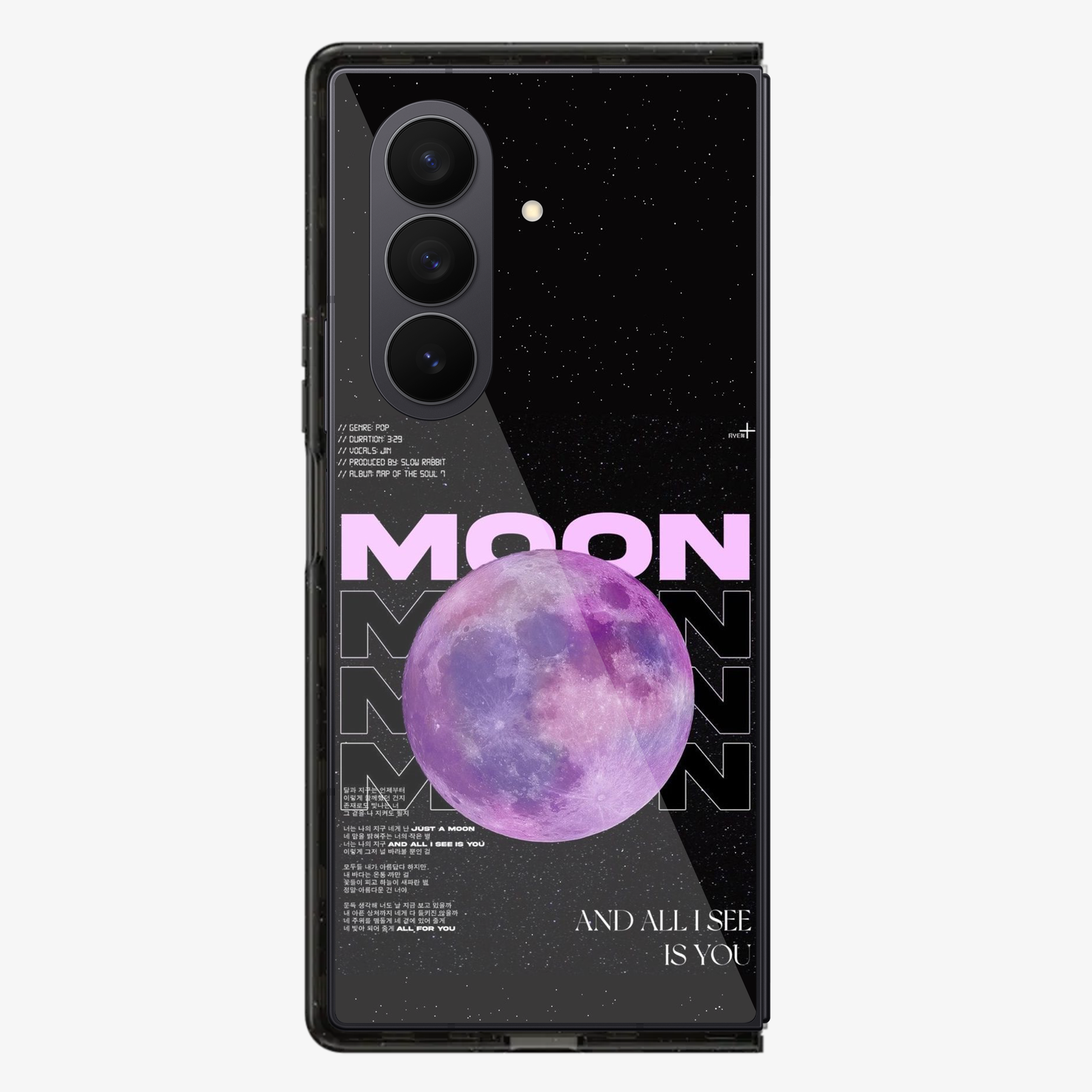 You and the Moon Samsung Z Fold Phone Case