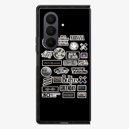 Nirvana Sticker Samsung Z Fold Phone Case