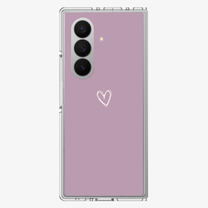 Pink Heart Samsung Z Fold Phone Case