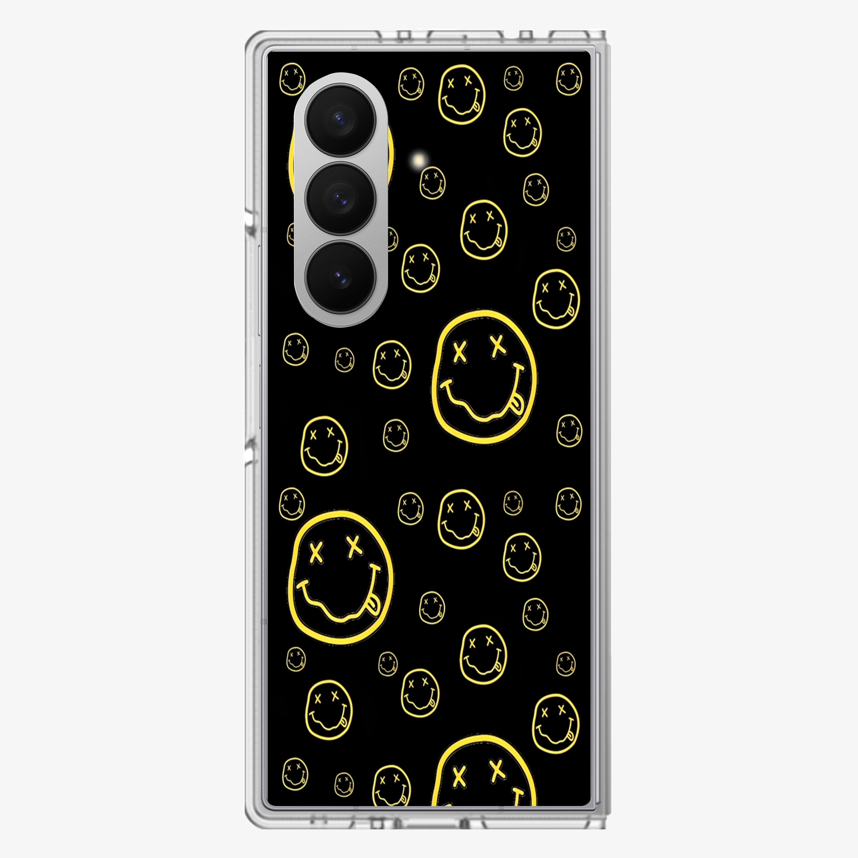 Smiley Black Samsung Z Fold Phone Case
